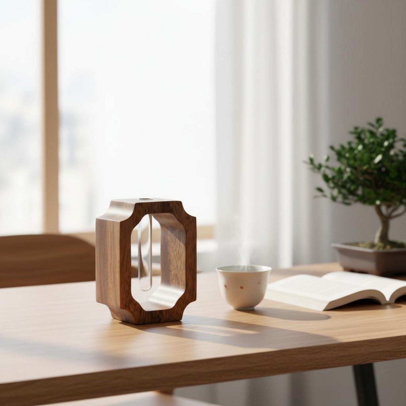 Walnut Wood Vase Easy to Clean - Propagation Station Vase review and price